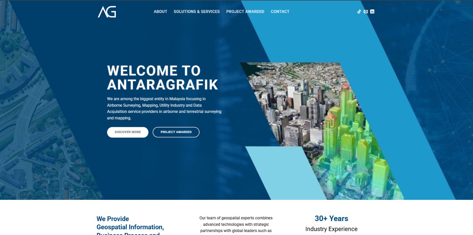 Antaragrafik website, built by Fikzdev
